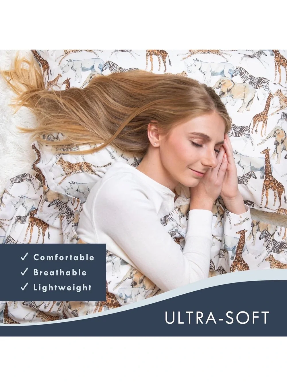 Safari Animal Print Twin Sheet Set